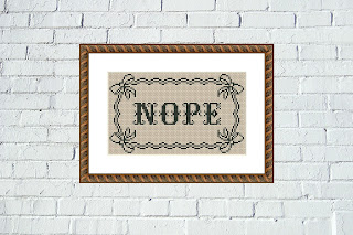 Nope cross stitch pattern - Tango Stitch