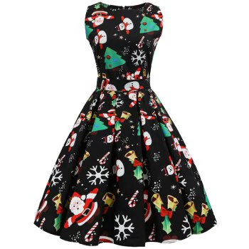 Hepburn Style S50 Waist Christmas Dress