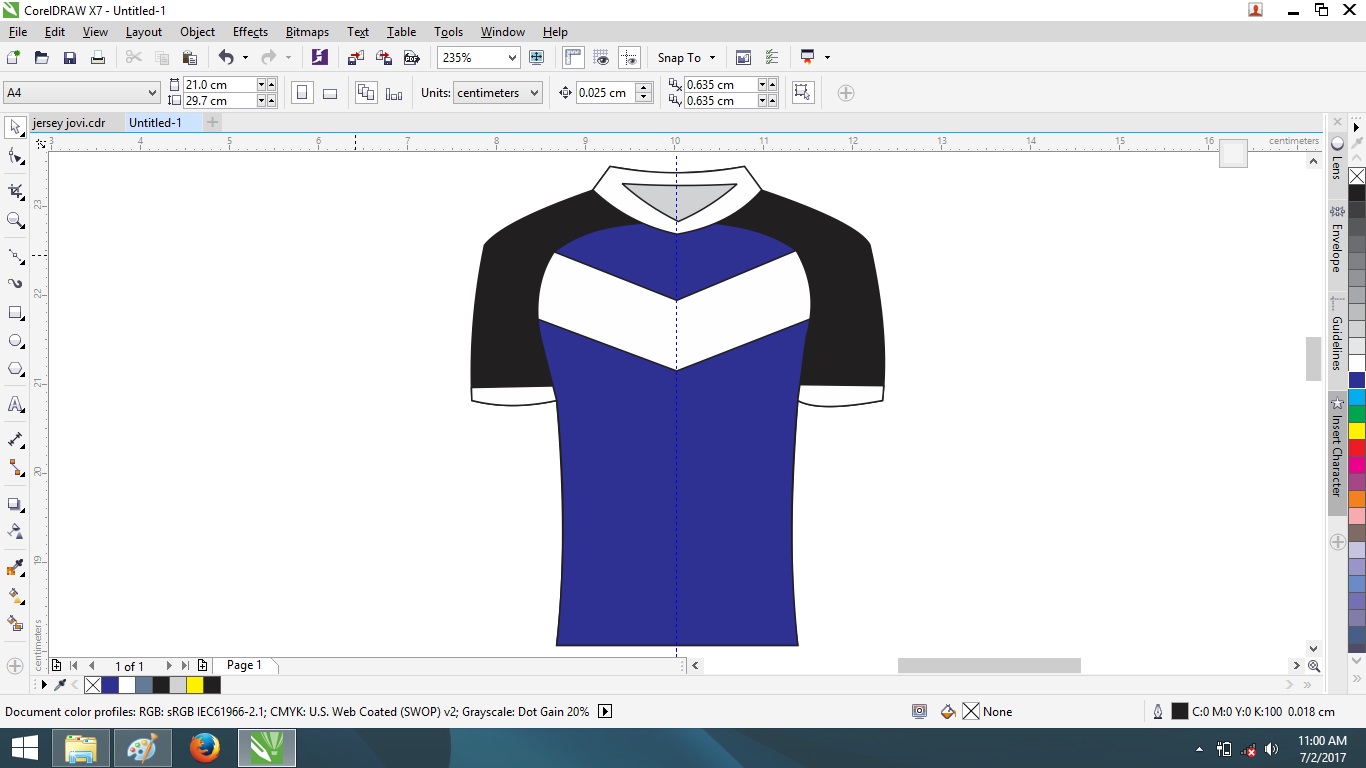 Cara Membuat Desain Jersey Fusal/Sepak Bola Sendiri di Corel Draw