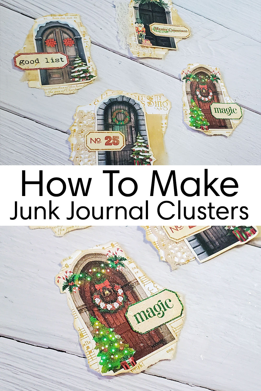 How to Make Christmas Junk Journal Clusters