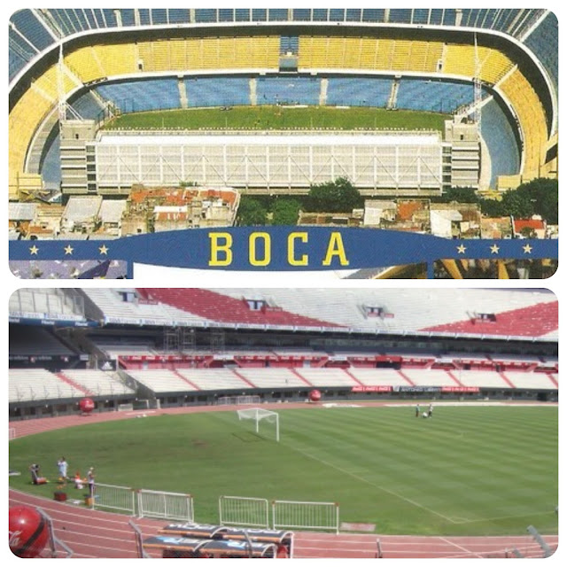 Estádios do Boca Juniors e do River Plate