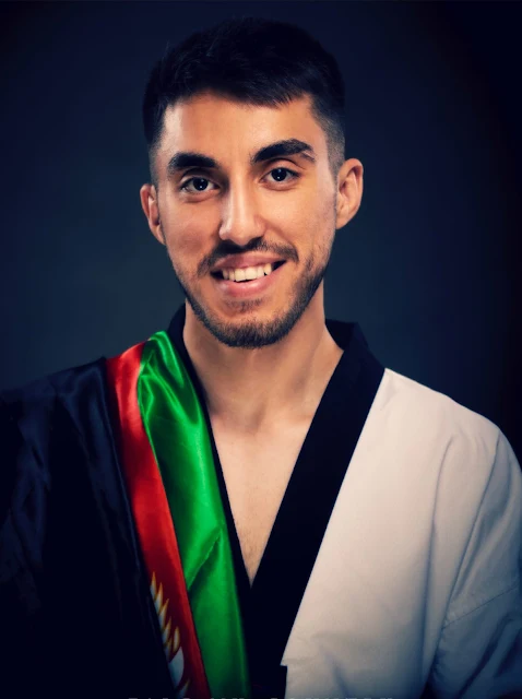Moshen Rezaee (AFG) já foi campeão asiático de taekwondo