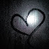 Wallpaper HD Heart On Black Wall Water