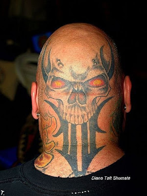 Strange bald head tattoos Seen On www.coolpicturesgallery.blogspot.com