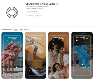 Screenshot of VSCO App