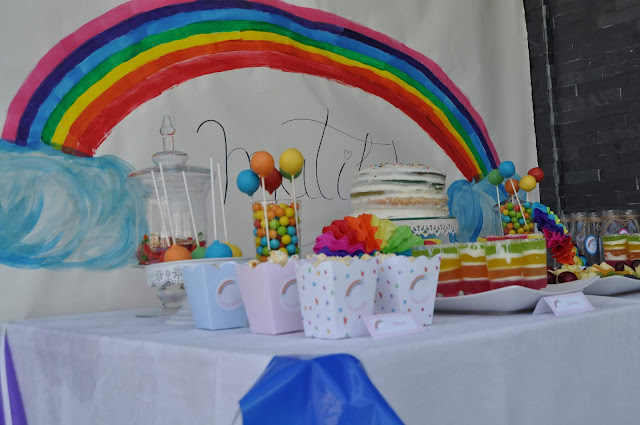 aniversario arco-íris rainbow birthday party