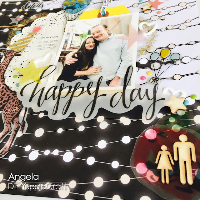 Happy Day Bro Scrapbook Layout by Angela Tombari for Yuppla Craft DT