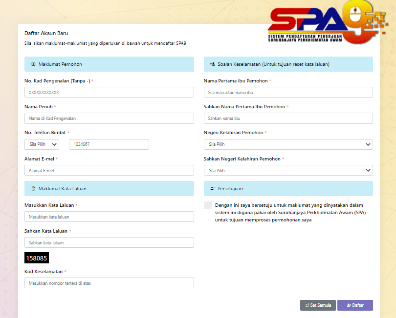 Cara Daftar SPA9 : Sudah Mempunyai Akaun dan Dapatkan ID Baru untuk Login Masuk