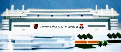 Maquete do estádio do Flamengo na Gávea