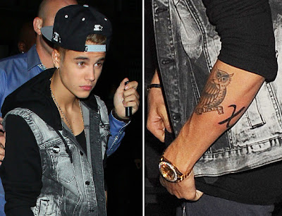 Justin Bieber Tattoo List 2013