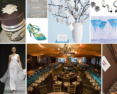 NeutralsBrown Turquoise Wedding