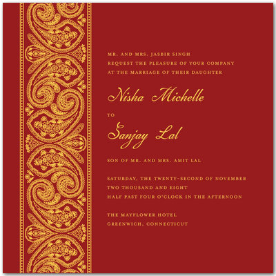 Asian wedding cards