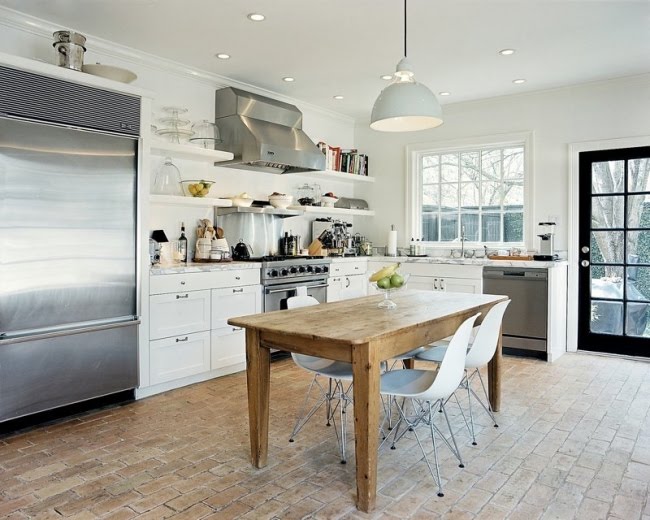 Whitehaven: Kitchens with Brick Floors