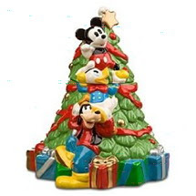 Disney Mickey Mouse and Friends Christmas Tree Cookie Jar