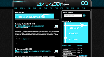 ZixPk Blue Blogger Template