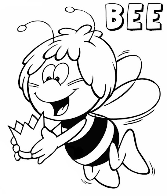 10 printable bee water coloring pages