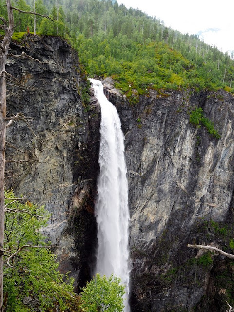 Vettisfossen, vodopád, přímý vodopád, Norsko, voda, příroda, Jotunheimen