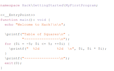 hack programming language