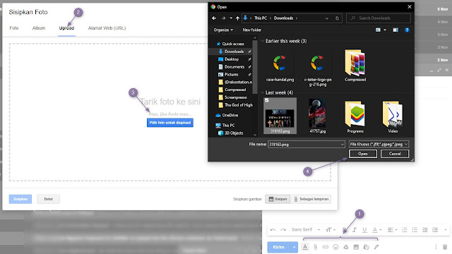 Cara Melampirkan File Penting dokumen, gambar ,video di pesan Email