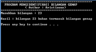 Menentukan Bilangan Genap Dengan Menggunakan Bahasa C