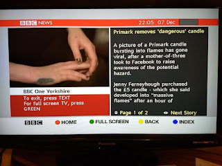 The story as it appeared on Teletext