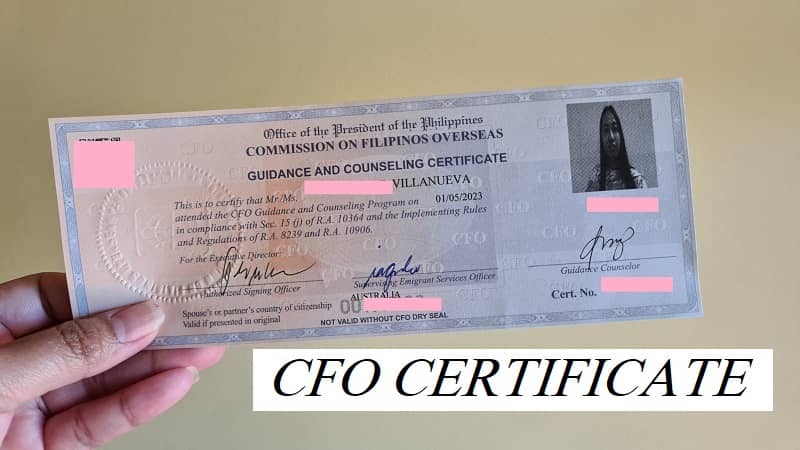 Getting CFO Sticker/Certificate Online and Onsite