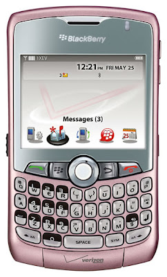 The pink BlackBerry Pearl 8130