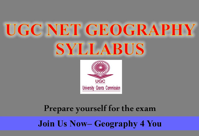 UGC NET GEOGRAPHY(80) SYLLABUS-