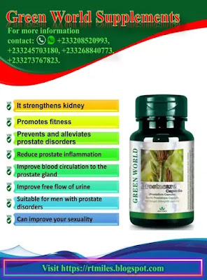 Green World Prostacare Capsules improves blood circulation in the prostate.