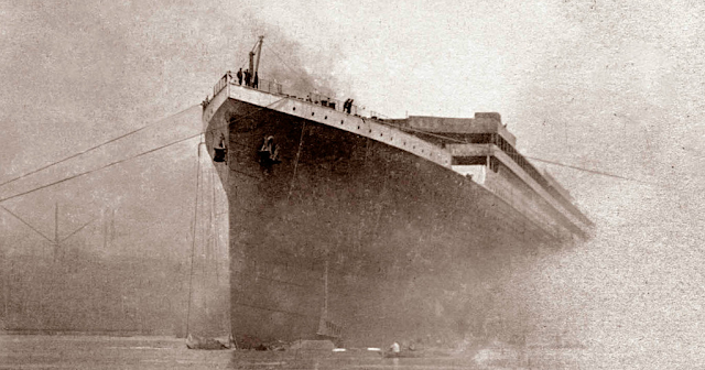 rms Titanic after launching