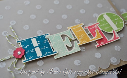 Stampin'Up! Morning Post Hello  close