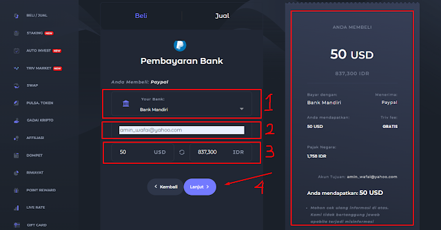 Cara Mengisi Saldo Paypal lewat Mandiri