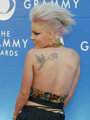Here is what is known to only a partial list of Pink's tattoos:
