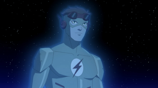 Image of Kid Flash's Memorial Hologram