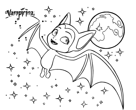 Vampirina para colorear y pintar