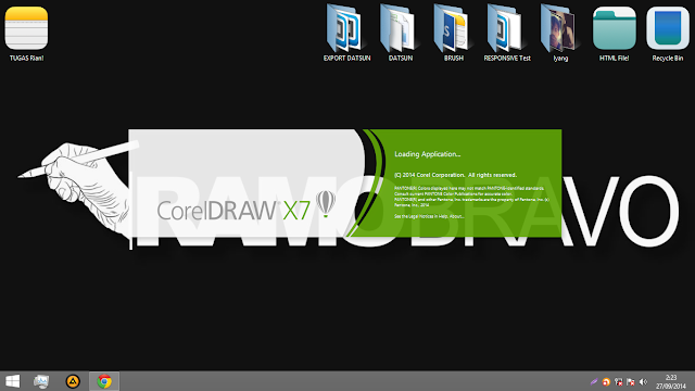 Screenshot Interface CorelDRAW X7