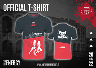 C’è tutta Verona sulle t-shirt ufficiali della 21^ HOKA Verona Marathon