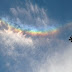 Nuvem colorida arco iris ou nuvem iridescente