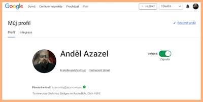 Skillshop - Profil Anděl Azazel