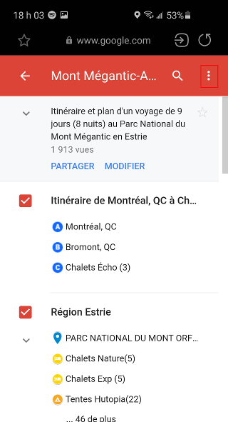 MY MAPS-Ouvrir le menu de la légende