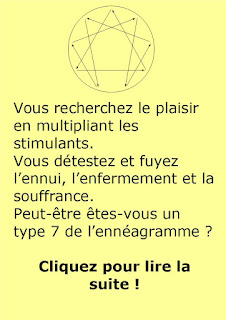 ennéagramme hédoniste, ennéagramme joyeux, ennéagramme optimiste, ennéagramme type 7, Ennéatype 7, ennéatype optimiste, type 7 personnalité, type 7 test, ennéagramme test. Fabien Laurand ; Ennéatype 7 ; Le type 7 recherche le plaisir en multipliant les stimulants. En revanche, il déteste et fuit l’ennui, l’enfermement et la souffrance.