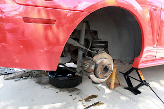 2000 Ford Mustang GT with Rear Wheel Removed