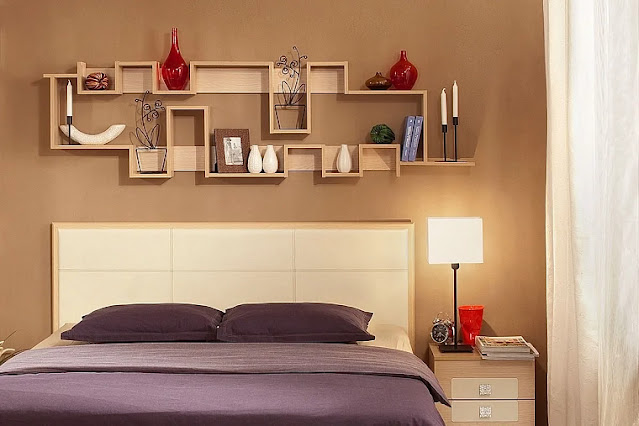 bedroom wall shelves ideas