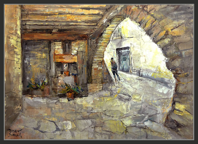 SANT RAMON LA SEGARRA-PINTURA-ART-LA MANRESANA-PREMSA-OLI-VOLTA-CARRERS-PAISATGES-ARTISTA-PINTOR-ERNEST DESCALS