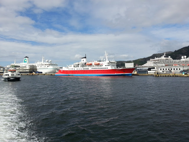 Cruise ship MS Expedition in Bergen, Norway; Ships in Bergen