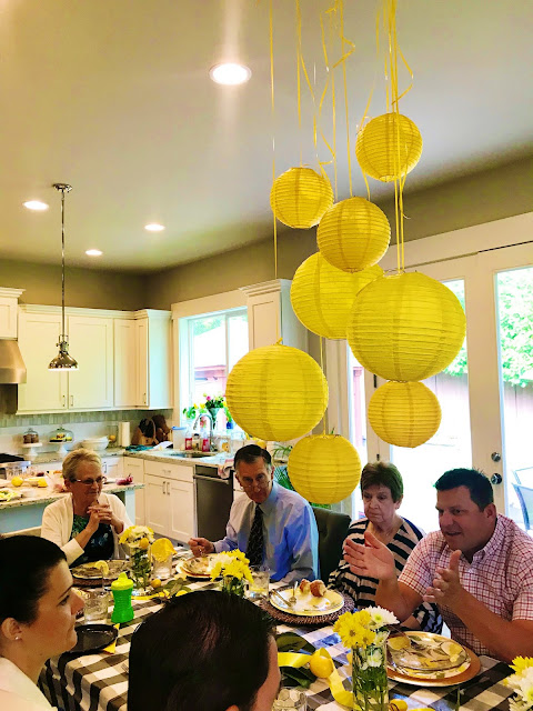 Lemon themed table @michellepaigeblogs.com