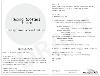 Client Brief Instructions for new game, Rooster Race, for ITD to develop