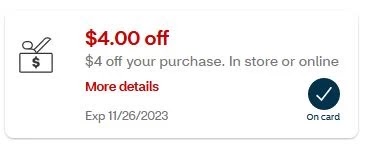 $4.00 off next purchase CVS crt store Coupon (Select CVS Couponers)