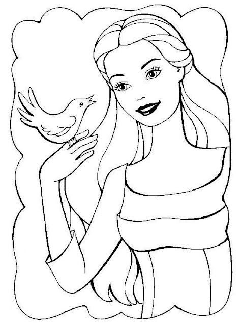 Barbie Coloring Pages for Childrens title=