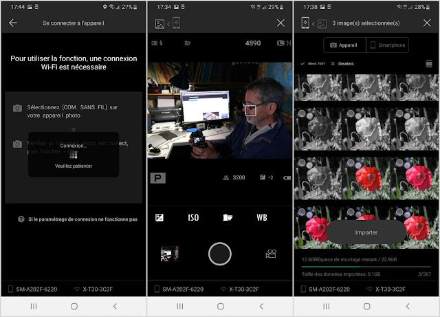 Review Fuji X-T30 Connexion smartphone